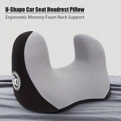 Memory Foam Neck Support Pillow for Car Seat and Office - Relieve Neck Pain