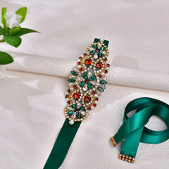 Adjustable Rhinestone Waist Belt for Dresses & Coats