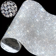 Crystal Rhinestones Sticker Self Adhesive Glitter Gem DIY Car Decoration