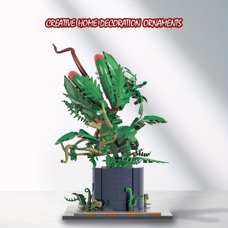 Carnivorous Plant Building Blocks Set with Open Up Mouth