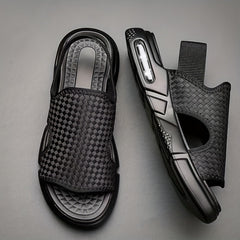 Men's Plaid Slide Sandals Outdoor Walking Shoes