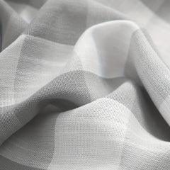 Plaid Pattern Tiers Cafe Curtains Semi shading Semi transparent Window