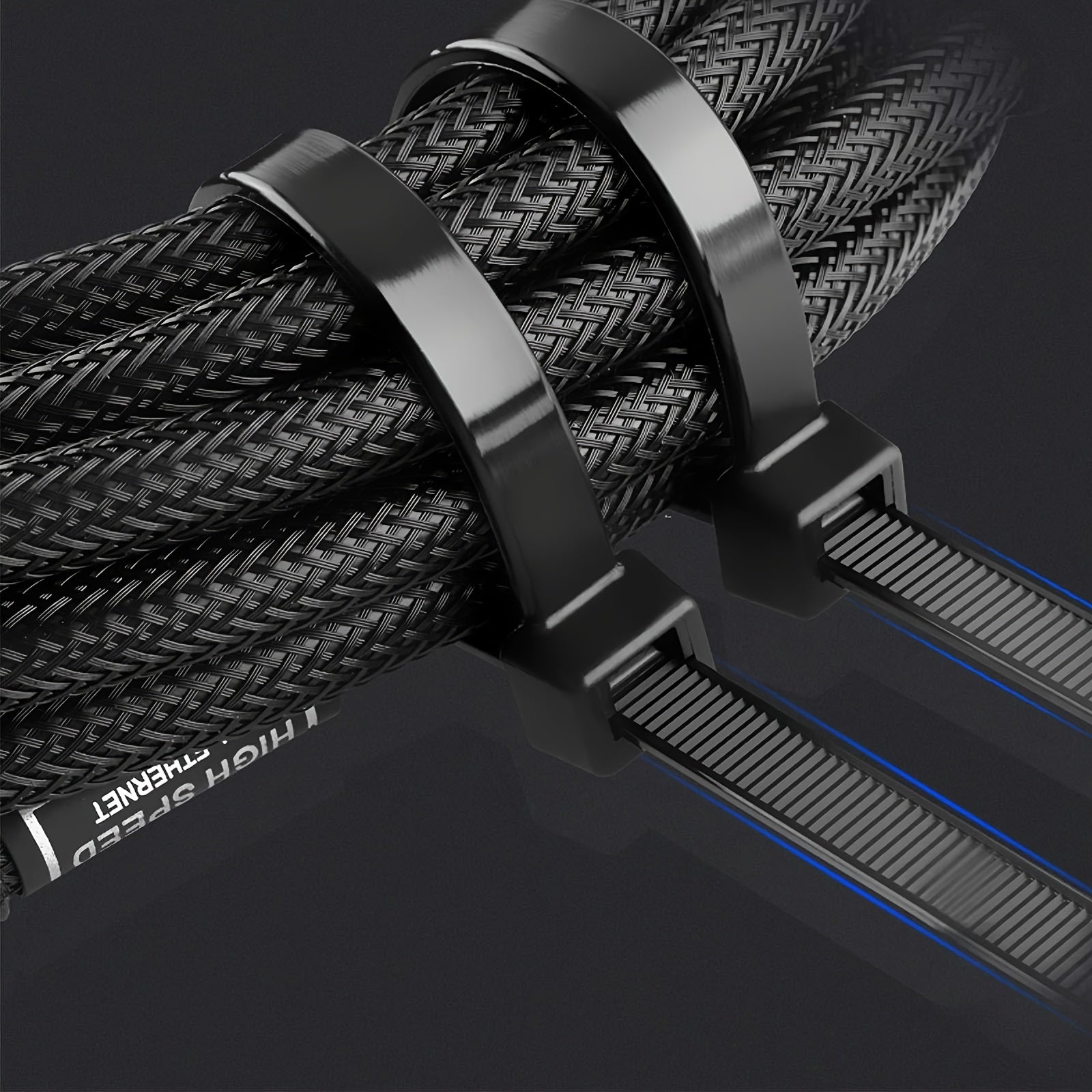 100pcs Heavy Duty Releasable Nylon Tie Wraps 20-32cm Adjustable Straps