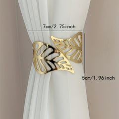 Alloy Leaf Pattern Curtain Buckle for Home Decor
