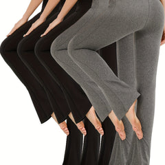 Women's High Waist Flare Pants Tummy Control Yoga Bell Bottom Active Wear