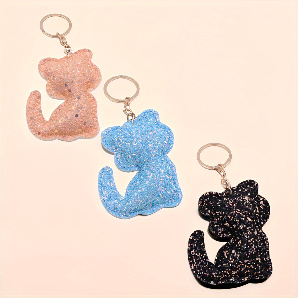 Cat Keychain Keyring Bag Car Key Pendant Decoration Ornament