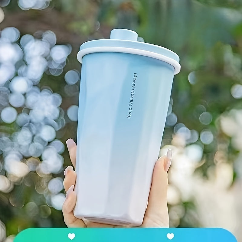 590ml Stainless Steel Coffee Cup Leakproof Water Bottle Outdoor Sports Yoga Gym