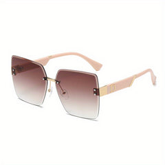 Square Rimless Sunglasses Gradient UV400