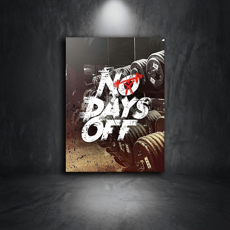 Motivational Gym Poster Frameless Interior Wall Canvas