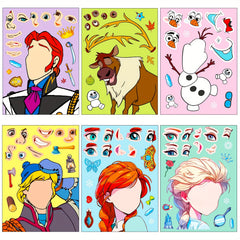 Fairy Tale Character Face Changing Puzzle Stickers