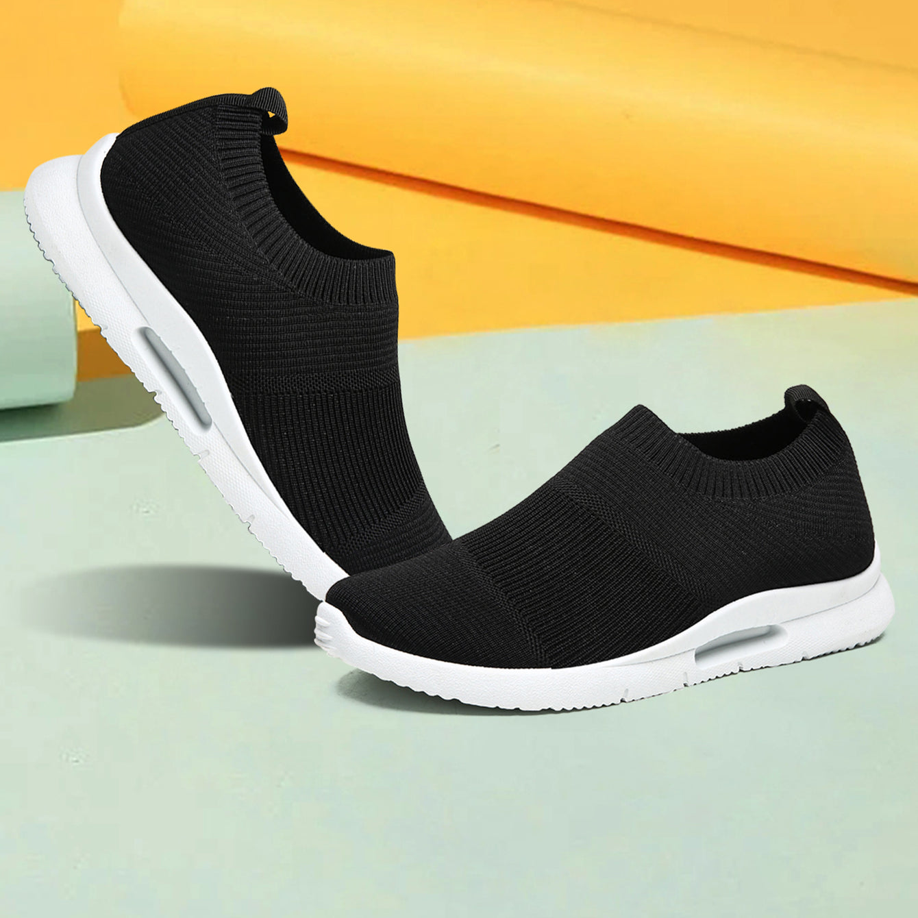 Women's Flying Woven Sneakers Textured Running Shoes