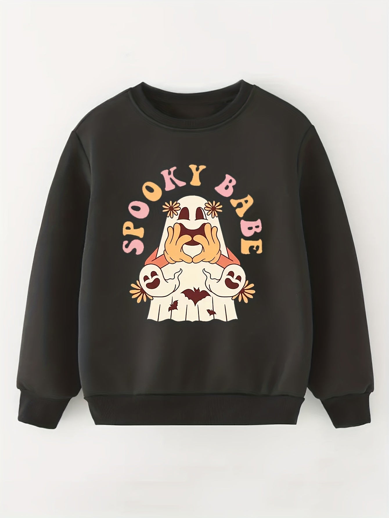 Spooky Season Girls Sweatshirt Halloween Party Kids Pullover