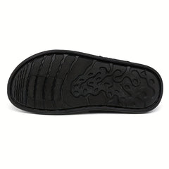 Men's Casual Letter Print Open Toe Slip On Hollow Out Strap Sandals