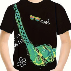 3D Creative Bag Graphic Short Sleeve T shirt For Kids
