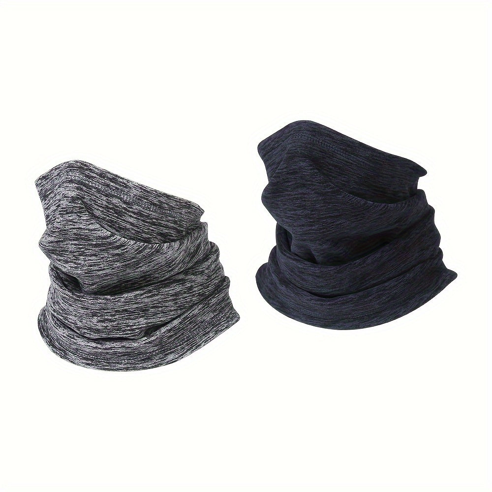 2pcs Winter Fleece Neck Gaiter Balaclava Windproof Face Mask
