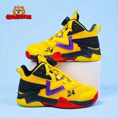 QIUTEXIONG Boy's Knit Breathable Basketball Shoes