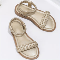 Girls Solid Open Toe Sandals Breathable Lightweight for Summer