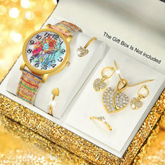 Elegant Quartz Watch & Jewelry Set for Events & Weddings