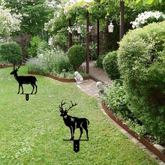 Christmas Elk Steel Wall Hanging Craft Farmhouse Ornament