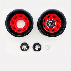 8 Pack Durable 95a Roller Skate Wheels with Bearings for Outdoor Skating