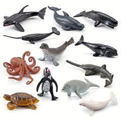 Ocean Life Model Set - Whales and Octopus Desktop Decorations