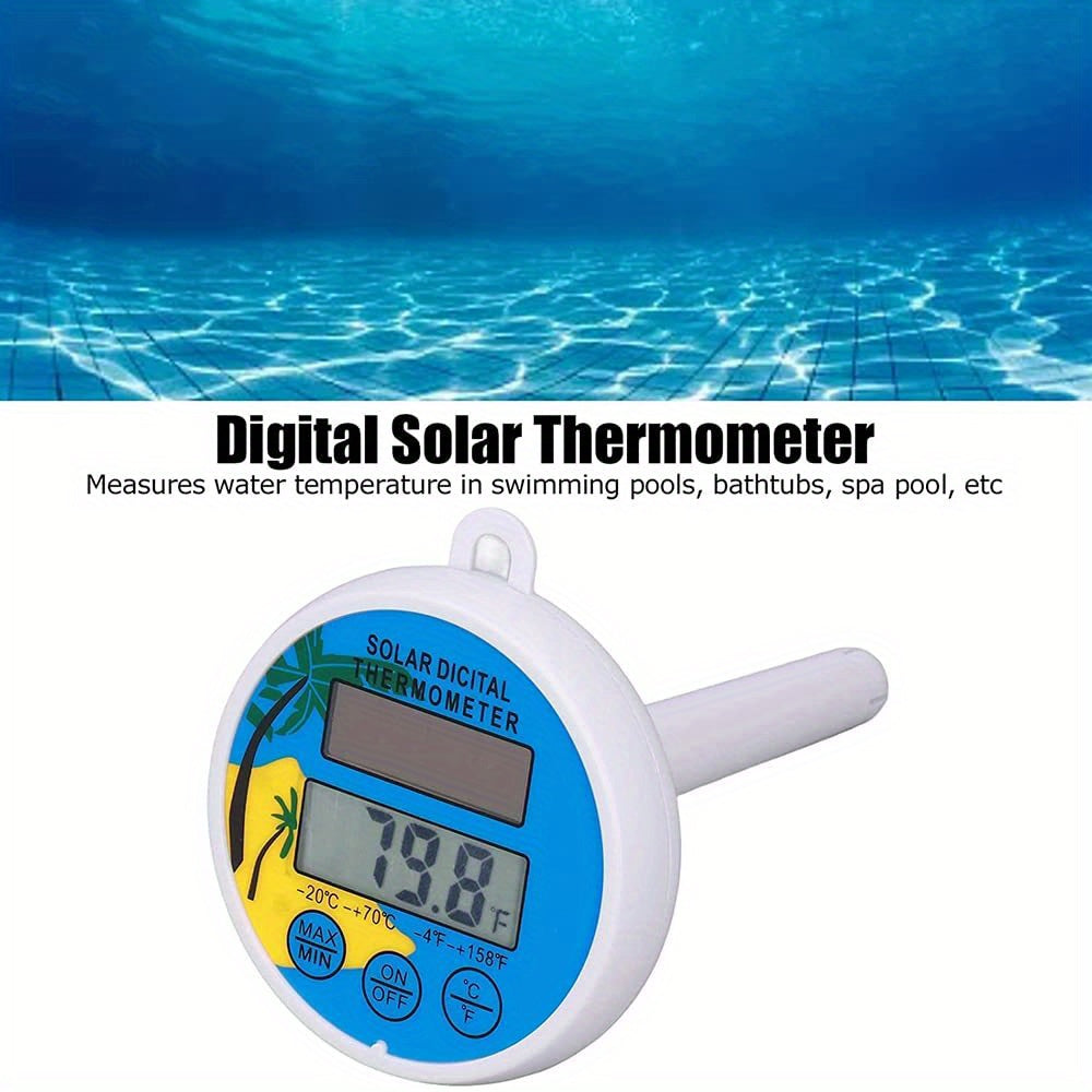 Solar Pool Thermometer Floating Digital Easy Read Water Temperature