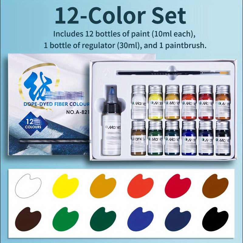 Waterproof Fabric Paint Set 36 Colors Clothes Professional Textile Pigments Kit
