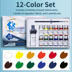 Waterproof Fabric Paint Set 36 Colors Clothes Professional Textile Pigments Kit