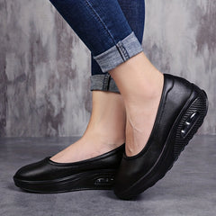 Women's Slip On Nurse Wedge Shoes Waterproof Non Slip Casual Sneakers