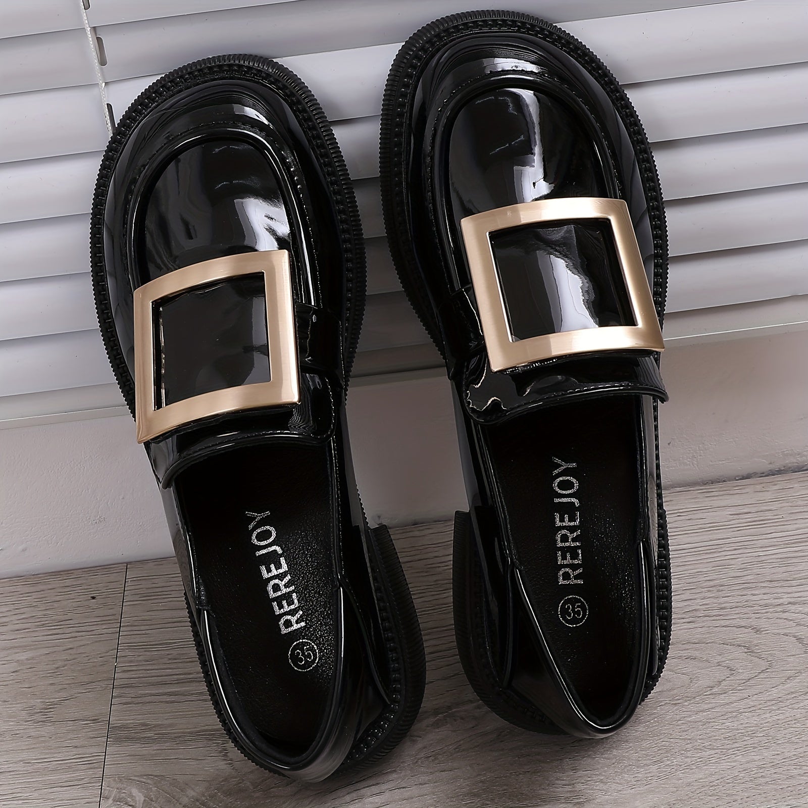 Glitter Loafers Slip On Patent Leather Casual Shoes