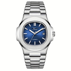 KUERST Men's Steel Strap Auto Mechanical Water Resistant Watch