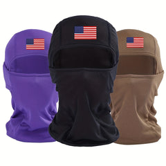American Flag Print Mask Hood Balaclava Hat Windproof Sun Hat