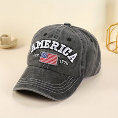 Vintage AMERICA Embroidered Baseball Cap for Men Women