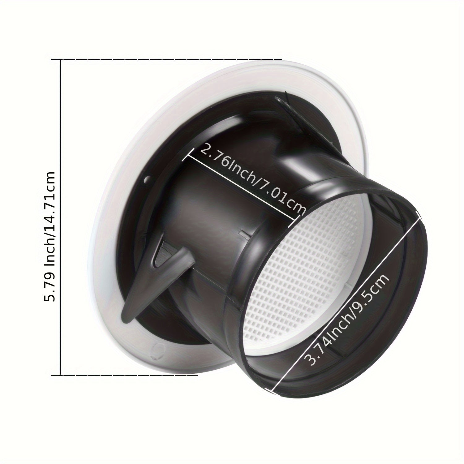 2pcs Soffit Vents Louver Grill Cover Round Vent Cover with Fly Screen