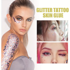Waterproof Glitter Glue for Body Face & Skin - Halloween Carnival Makeup