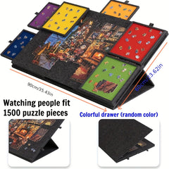 Portable Puzzle Mat Set 2 in 1 Puzzle Mat Set with Stand & Cover