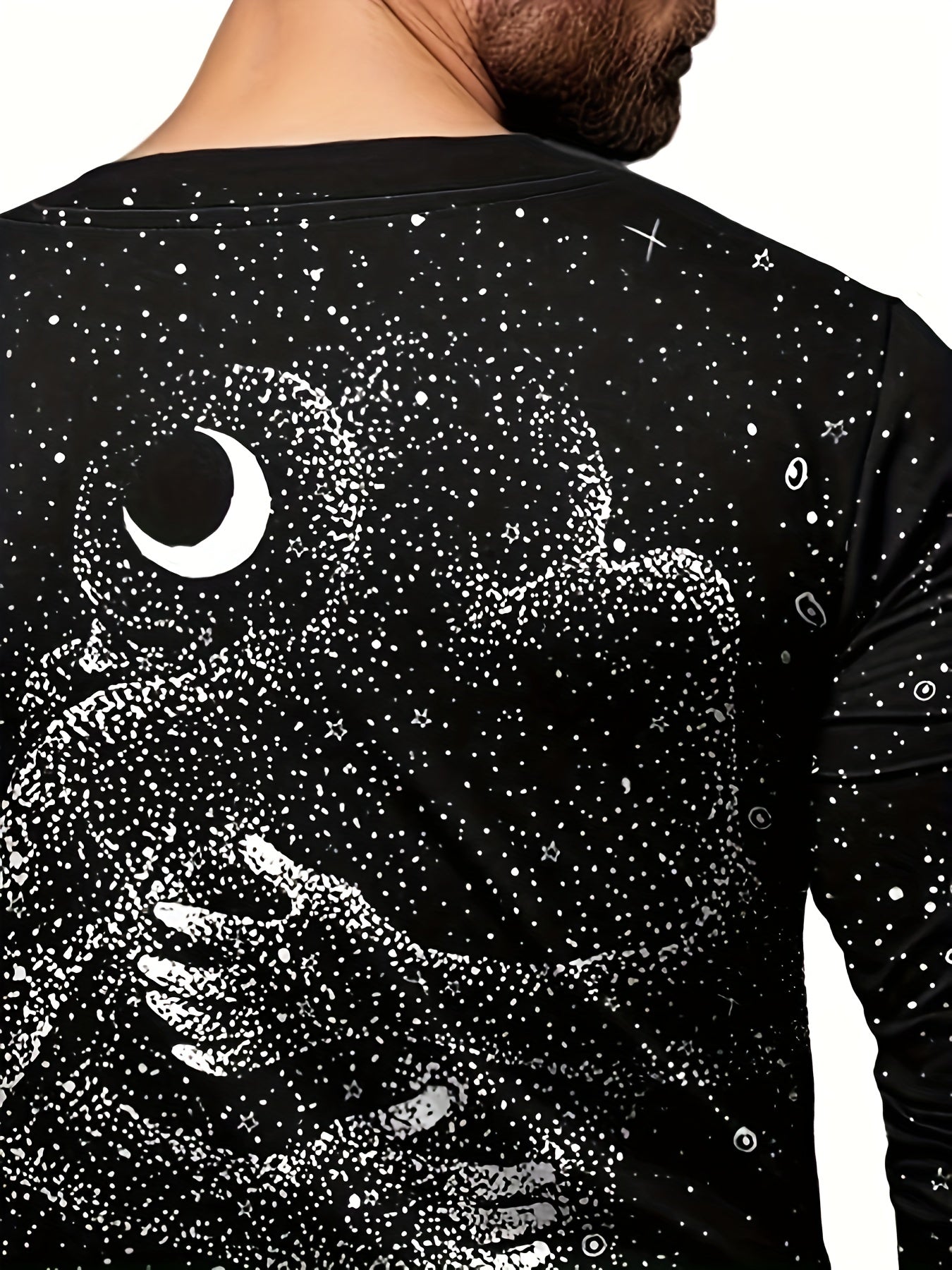Hug Pattern Men's Long Sleeve Novelty T-shirt for Autumn