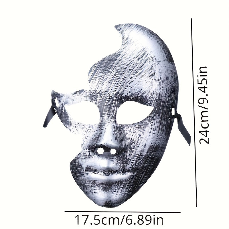 Men's Bronze Half Face Carnival Mask for Christmas Party