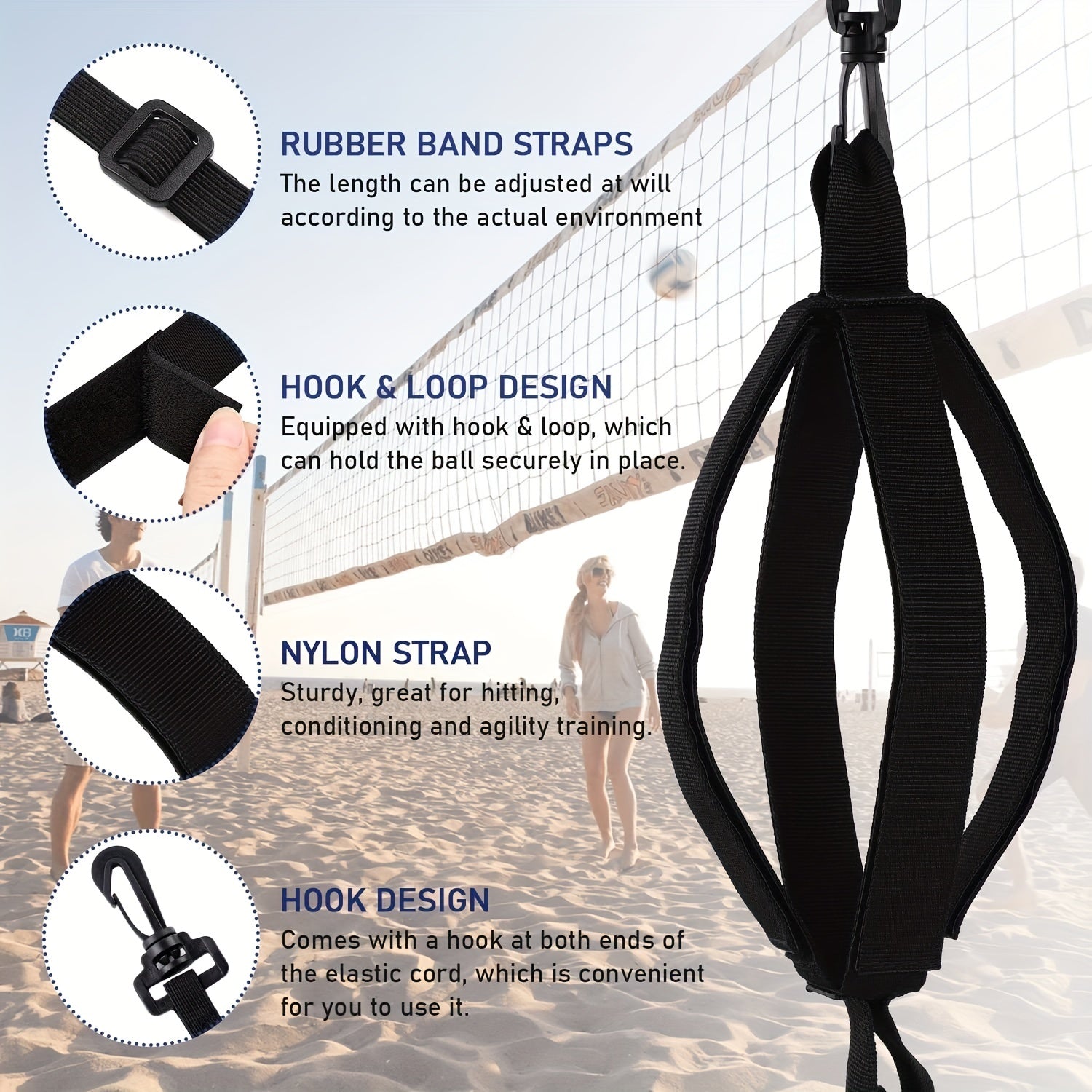 Adjustable Volleyball Spike Trainer for Powerful Serving, Jumping, and Spiking