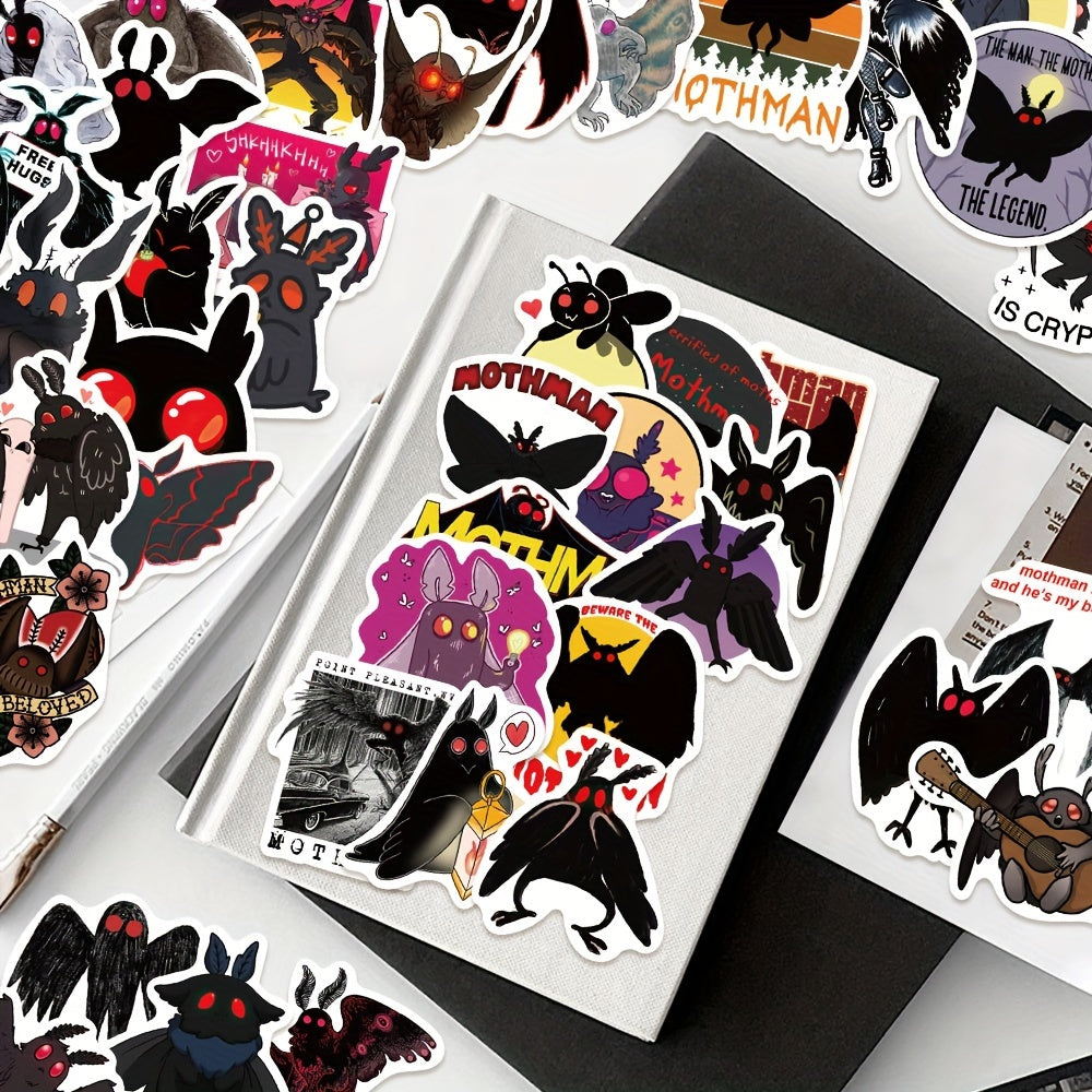 50pcs Monster Mothman Series Stickers - Waterproof DIY Sticker Pack