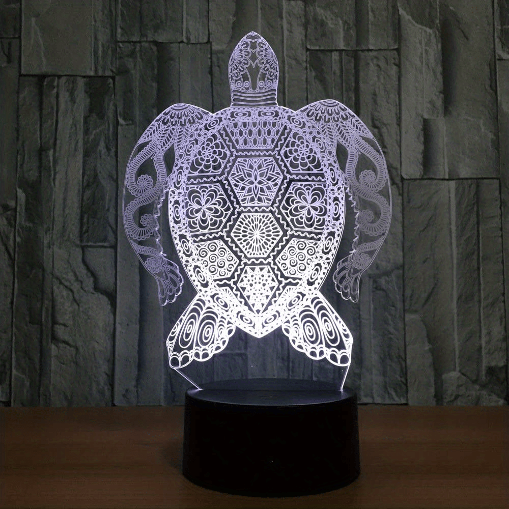 3D Turtle Night Lamp Touch Control LED Desk Lamp Home Decor Christmas Kids