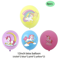 Unicorn Balloon Cartoon Pony Pattern 30 Latex Balloon