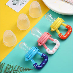 3pcs Newborn Food Feeder Spoon Silicone Pacifier Fruit Feeder