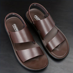 Men's PU Leather Sandals Casual Non Slip Shoes