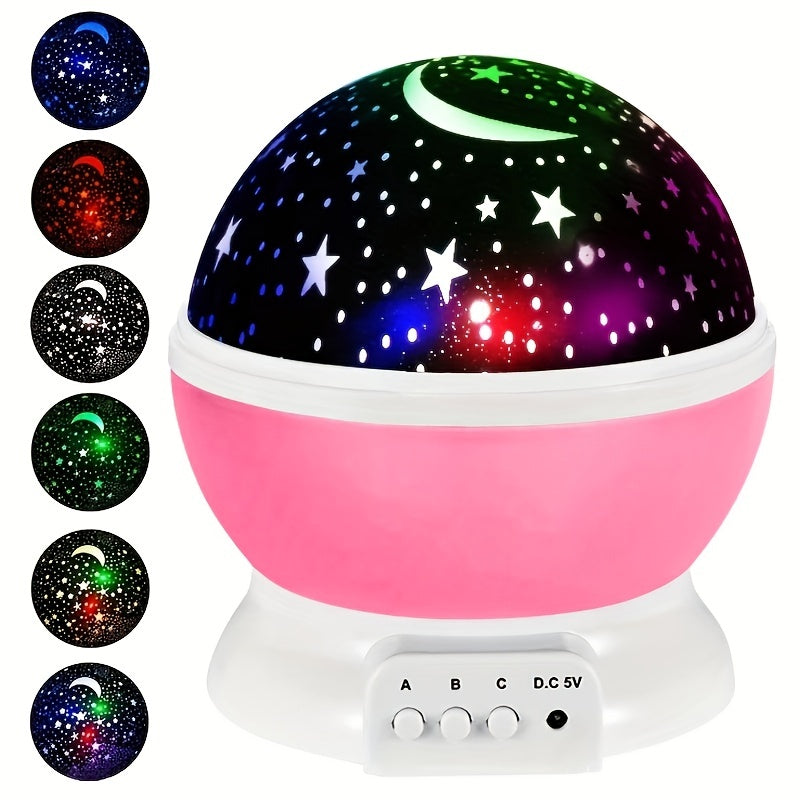 Kids Star Night Light Moon and Star Projector