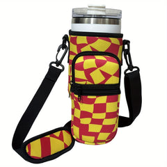 Colorful Insulated Sleeve for 40oz Cup w/ Pocket - Pattern Printed Holder