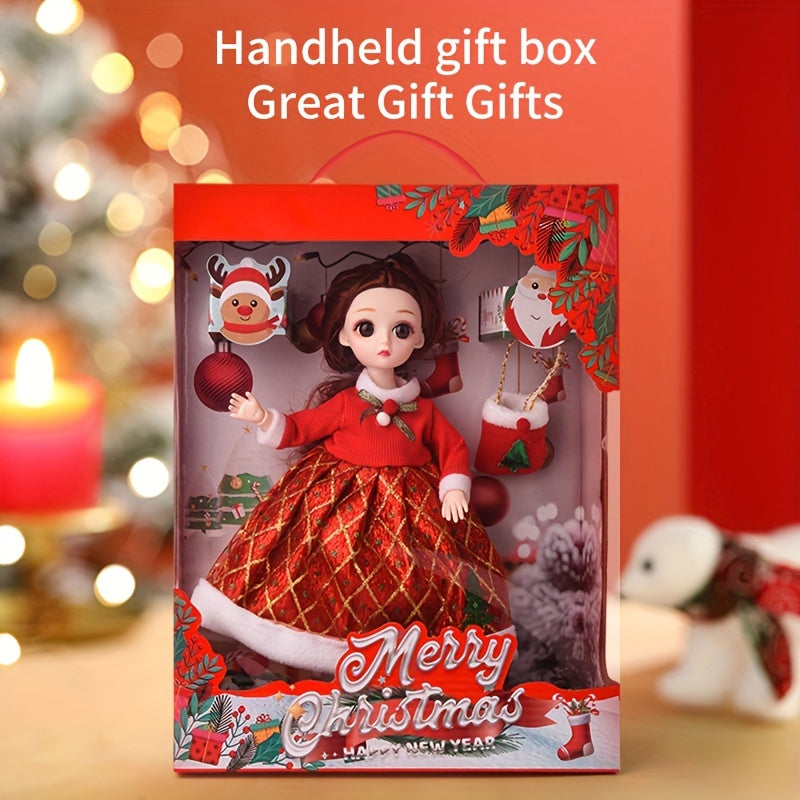 Christmas Doll Princess Dress Up Set - Hair & Shoes Random