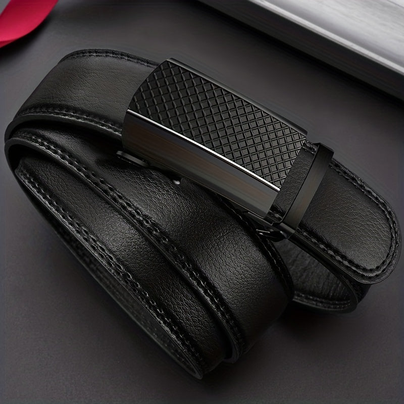 Men's PU Leather Business Casual Automatic Buckle Belt