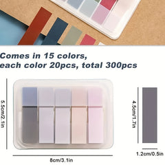 100 Colorful Translucent Sticky Notes Pet Index Stickers