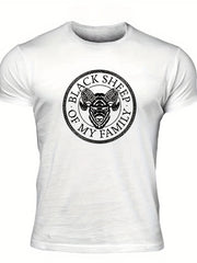 Family Sheep Men's Graphic Tee Crew Neck Shirt